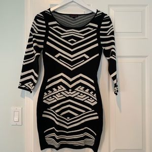 Madden Girl Black and White Tribal Print Sweater Dress *Only wore 1x*